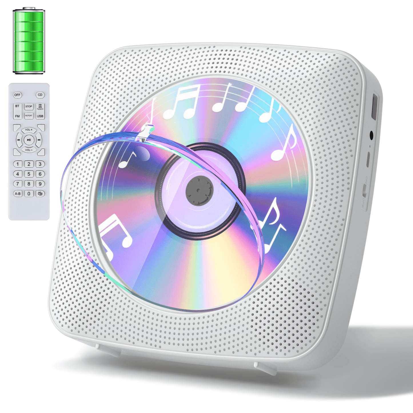 Kegaudio Portable CD Player with Bluetooth & Hi-Fi Sound