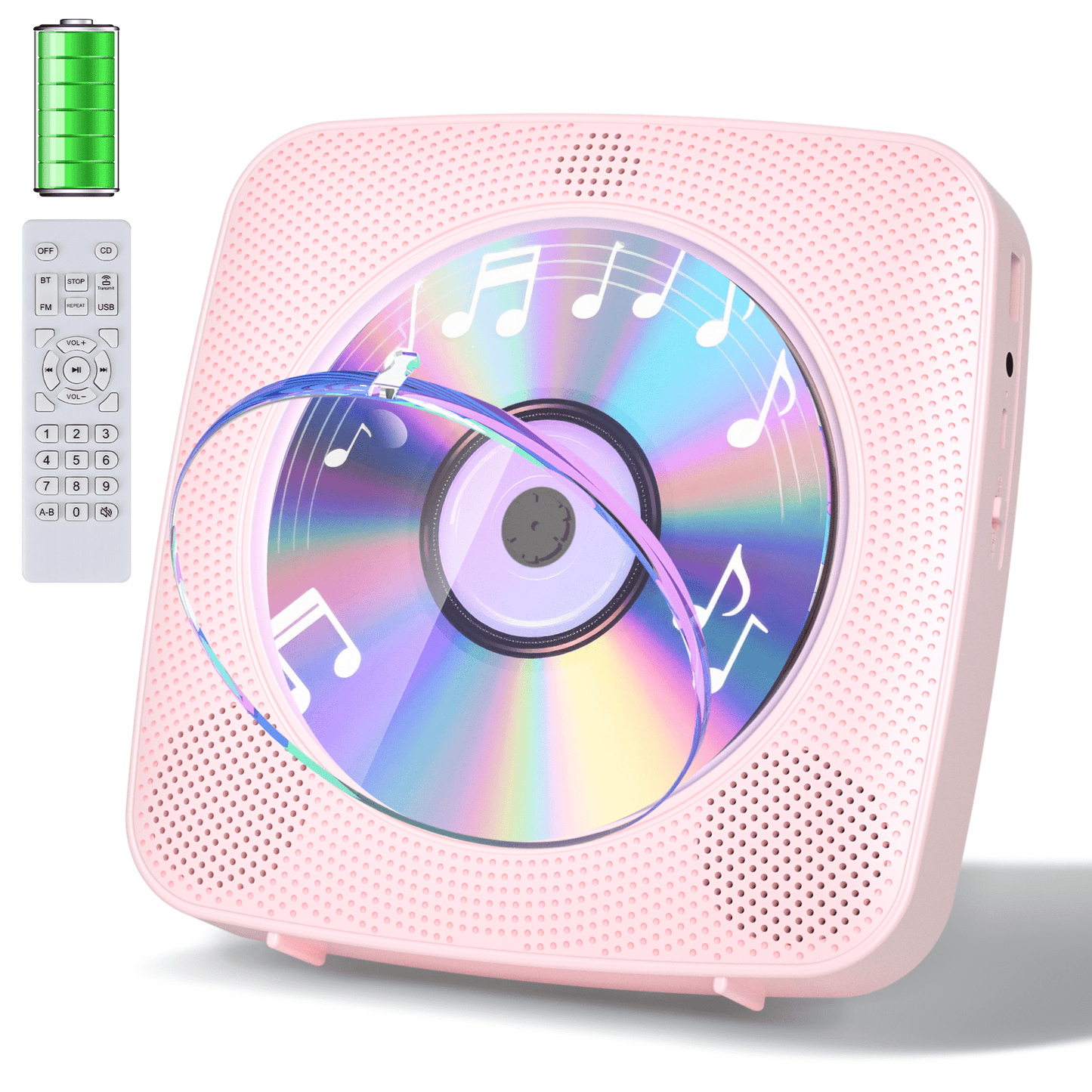 Kegaudio Portable CD Player with Bluetooth & Hi-Fi Sound