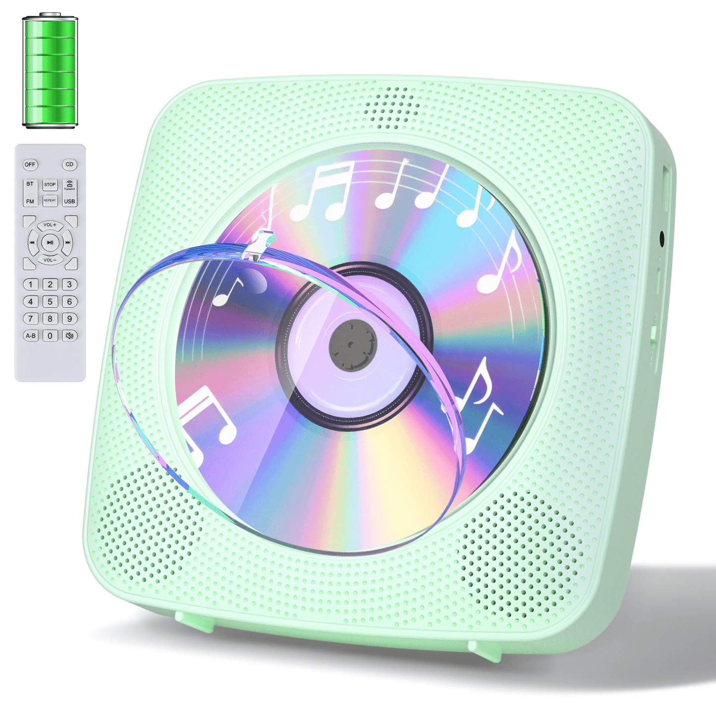 Kegaudio Portable CD Player with Bluetooth & Hi-Fi Sound