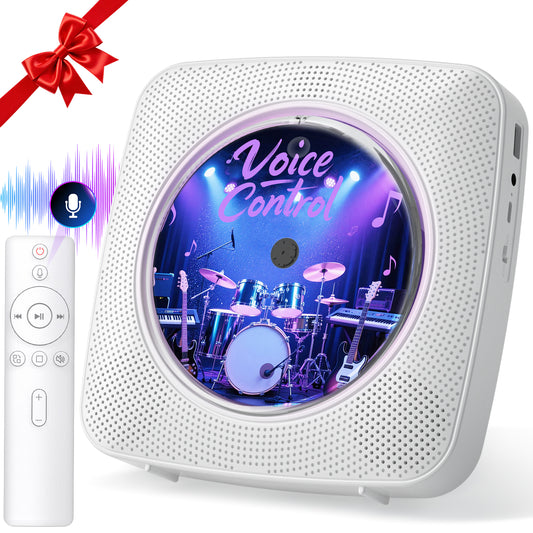 Kegaudio Voice-Controlled Portable CD Player – Hi-Fi Sound, FM Radio
