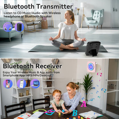 Kegaudio Portable CD Player with Bluetooth & Hi-Fi Sound