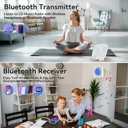 Kegaudio CD Player – Portable, Multi-Functional Bluetooth with Hi-Fi Sound