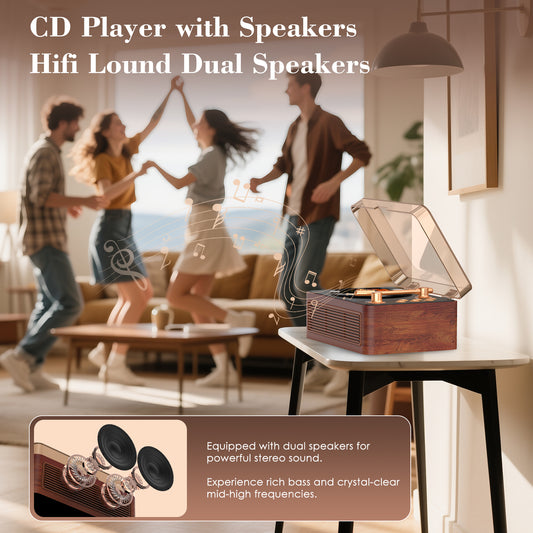 Kegaudio CD Player – Retro Bluetooth Hi-Fi Sound & Portable Design