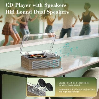Kegaudio Bluetooth CD Player with Hi-Fi Sound, FM Radio & USB