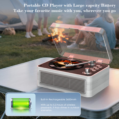 Kegaudio CD Player – Vintage Design, Hi-Fi Stereo & USB Mode