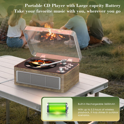 Kegaudio Bluetooth CD Player with Hi-Fi Sound, FM Radio & USB