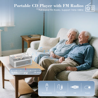 Kegaudio CD Player – Vintage Design, Hi-Fi Stereo & USB Mode