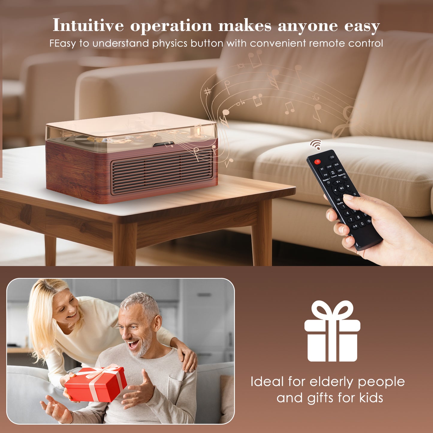 Kegaudio CD Player – Retro Bluetooth Hi-Fi Sound & Portable Design