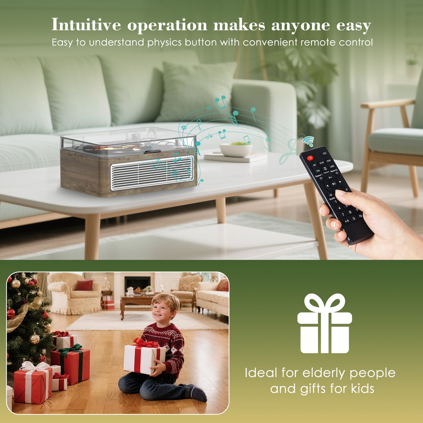 Kegaudio Bluetooth CD Player with Hi-Fi Sound, FM Radio & USB