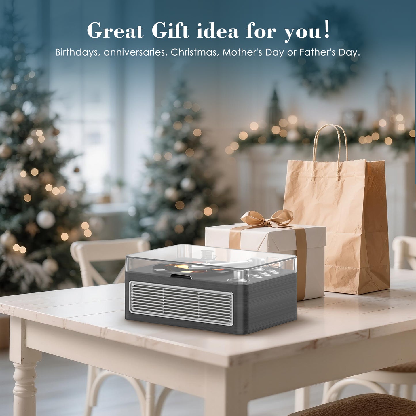 Kegaudio Bluetooth CD Player - Long Battery Life, AUX Input & BT Receive